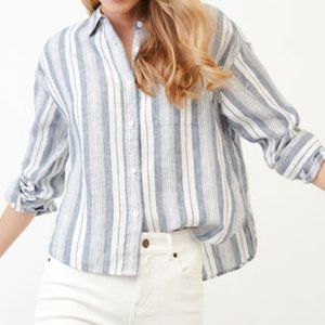 Blue Striped Linen Shirt